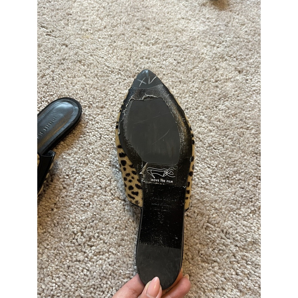 JENNI KAYNE Pony Hair Mule Cheetah Size EU 36 Slip On SZ 6‎ Pointed Toe - Picture 5 of 8